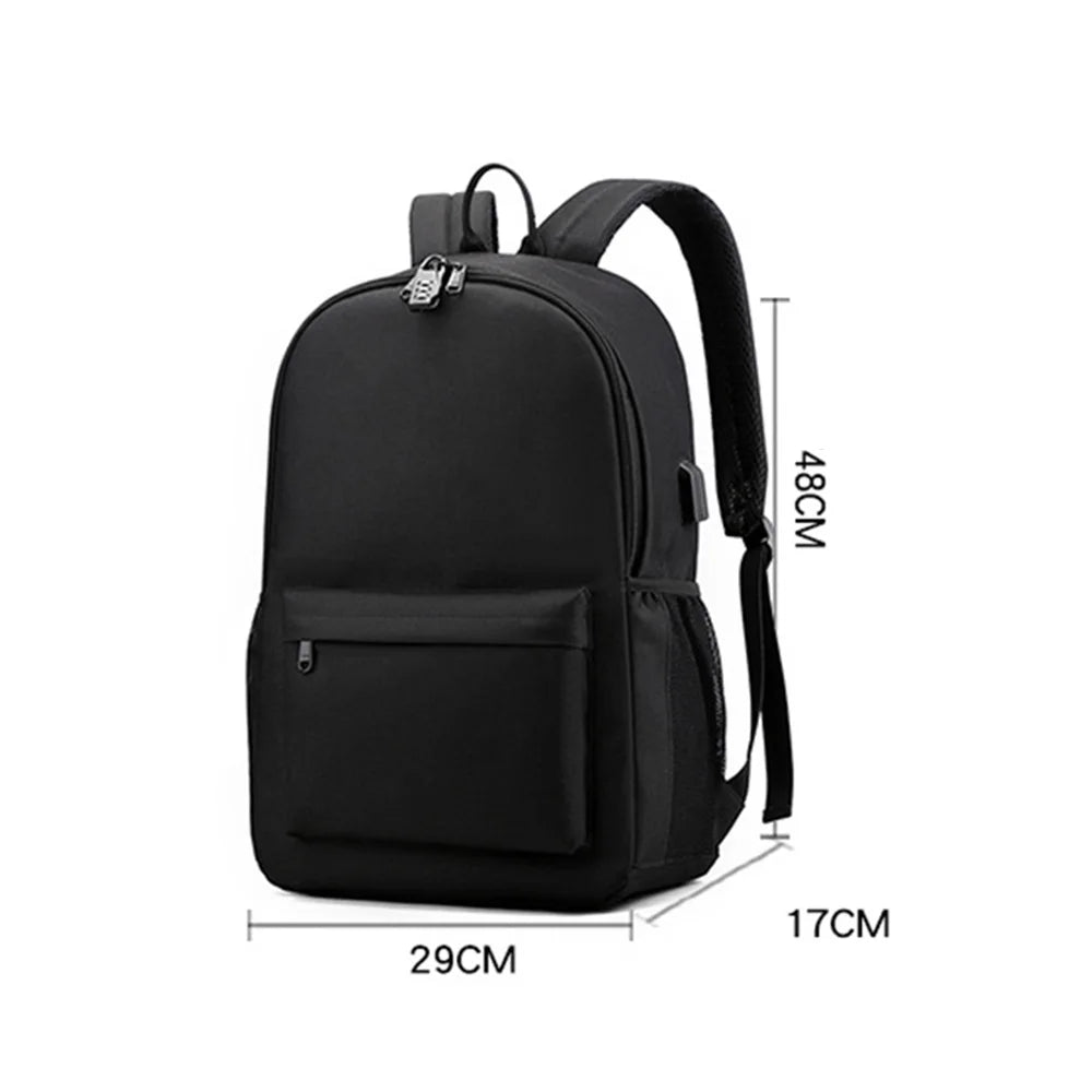 Zipper Shoulders Bag Large Capacity Travel Bag with USB Charging Port