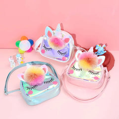 Zipper Unicorn Handbags Rainbow Travel Bag Messenger Bags Cartoon Shoulder Bag