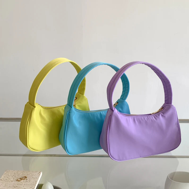 Zipper Women's Bag Small Shoulder Bags Nylon Hobos