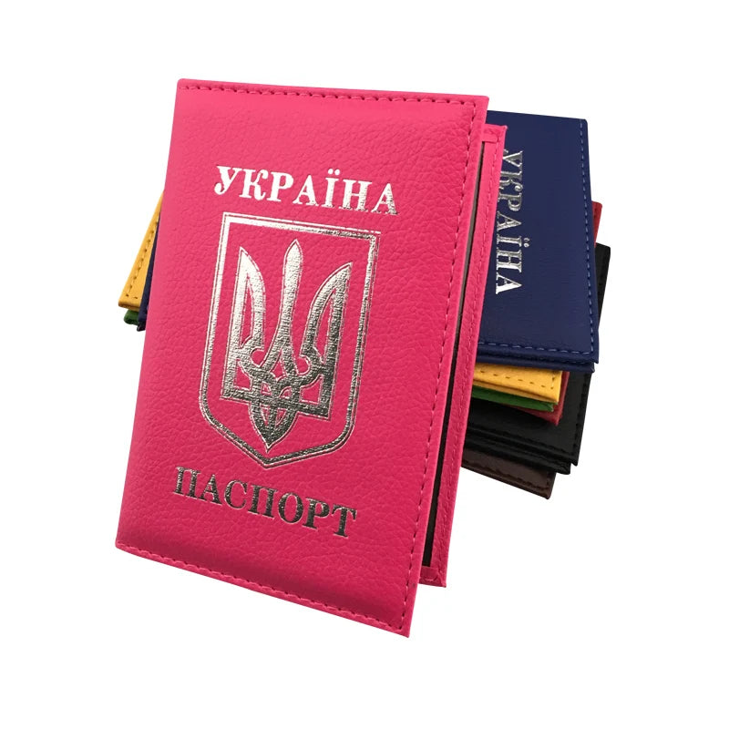 Zongshu Pink PU Leather Passport Holder Case
