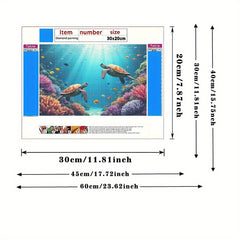 5D Diamond Painting Kit Under the Sea Coral & Sea Turtles