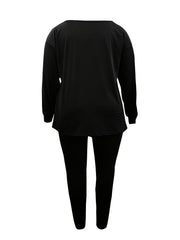  Boat Neck Tee & Skinny Pants Set