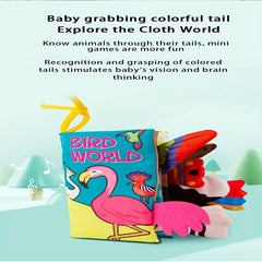 3D Sensory Cloth Book for Babies with Multiple Textures & Sounds