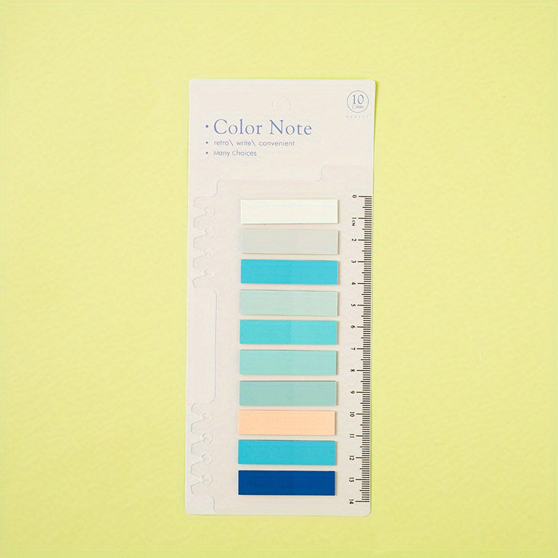 Morandi Index Stickers, 10 Colors, Transparent, Student Reading Marking Stickers