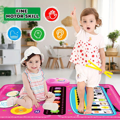 Interactive Music Sensory Play Mat with Piano Keyboard & Jazz Drum