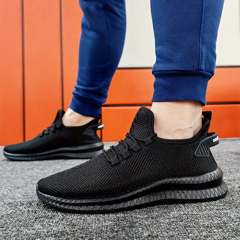 Men's Breathable Mesh Lace-up Sneakers Casual Outdoor Shoes