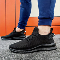 Men's Breathable Mesh Lace-up Sneakers Casual Outdoor Shoes