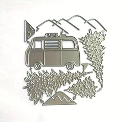 Car And Tree Camping Mold For DIY Scrapbooking Decoration