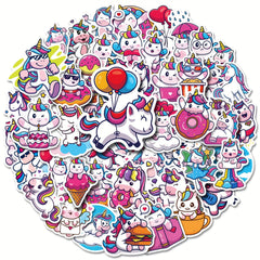 50pcs Unicorn Stickers Waterproof Vinyl Stickers Pack For Adults