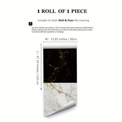 Marble Pattern Self-adhesive Waterproof Floor Tile Matte Anti-slip