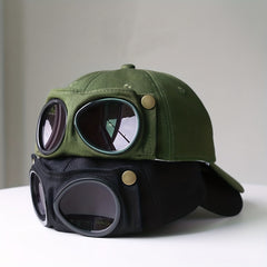 Aviator Glasses Baseball Cap Vintage Solid Hip Hop Dad Hat Adjustable Sun Hats