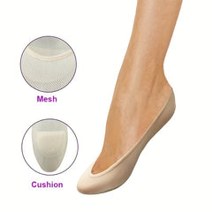 4 Pairs Solid No Show Socks Lightweight Low Cut Ankle Socks Women's Stockings