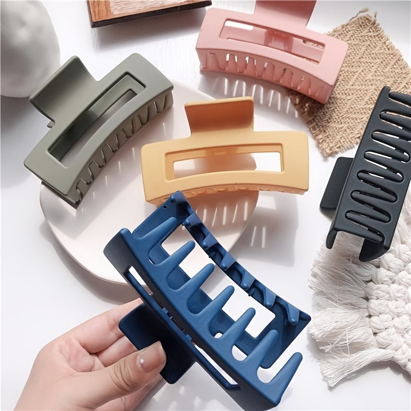 Acrylic Frosted Square Hair Claw Ponytail Holder