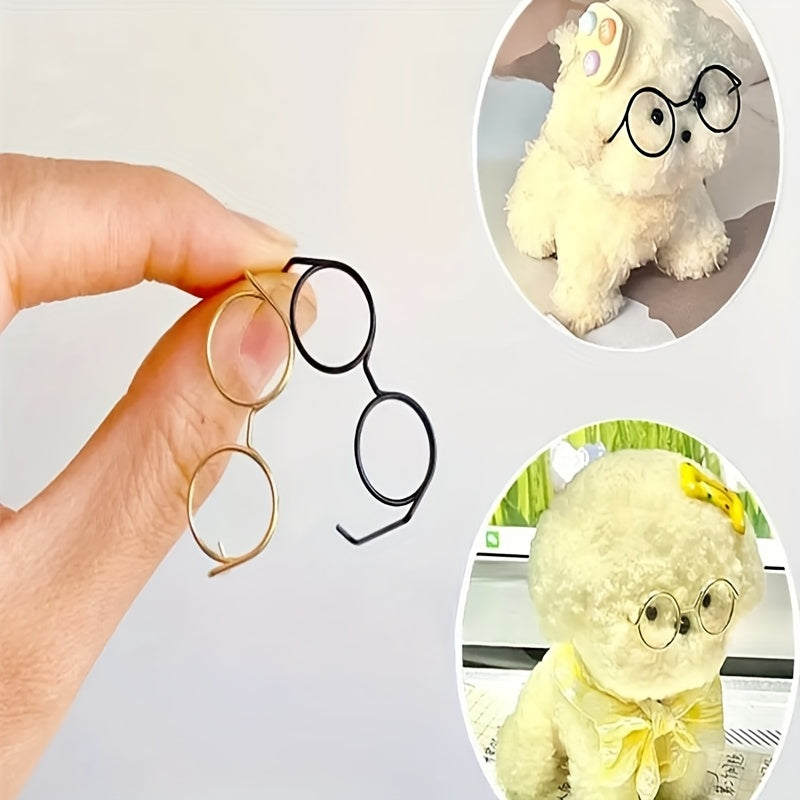 50 Mini Metal Craft Glasses Frames for DIY Crafts Doll Decorations Art Projects