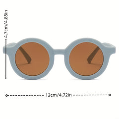 Girls UV Protection Round Frame Sunglasses for Parties and Festivals