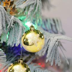 6pcs Golden Christmas Tree Snowflake Pendant Ball Decoration Supplies