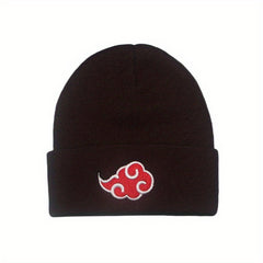 Red Cloud Embroidery Woolen Pullover Hat