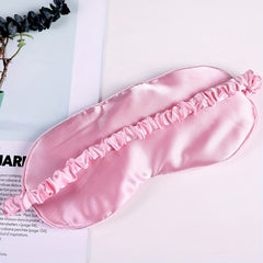 Silk Eye Sleep Mask Soft Sleeping Mask Elastic Strap Pink