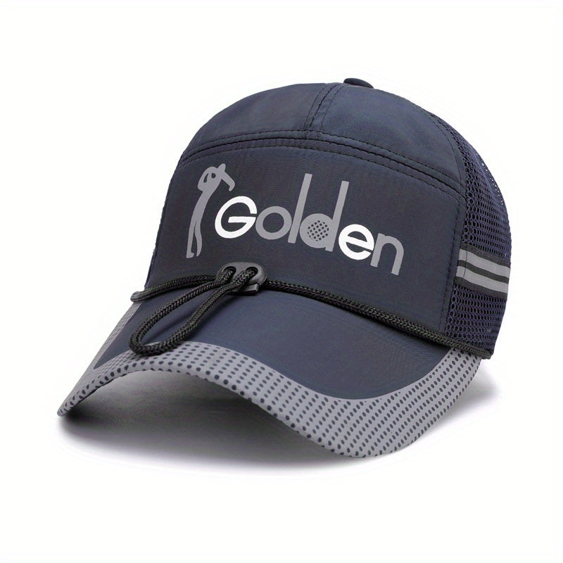 Men's Fishing Hat Mesh Sun Cap Breathable Outdoor Summer Peaked Gauze