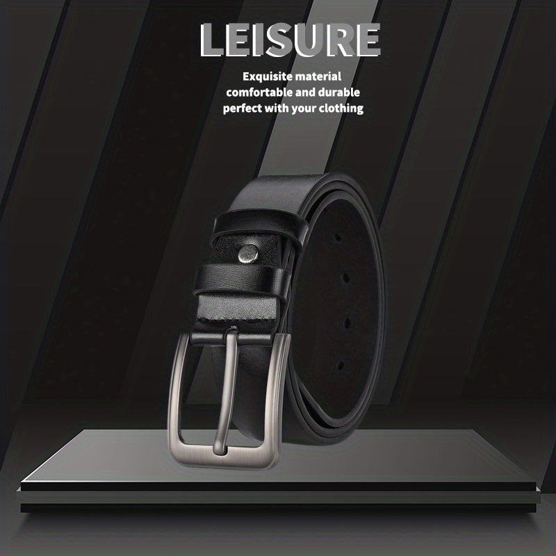 1pc PU Leather Belt Men's Belt Jeans Suit Pants Belt