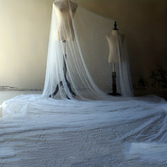 Wedding Dress Fabric Pearl Mesh Background Cloth 2m