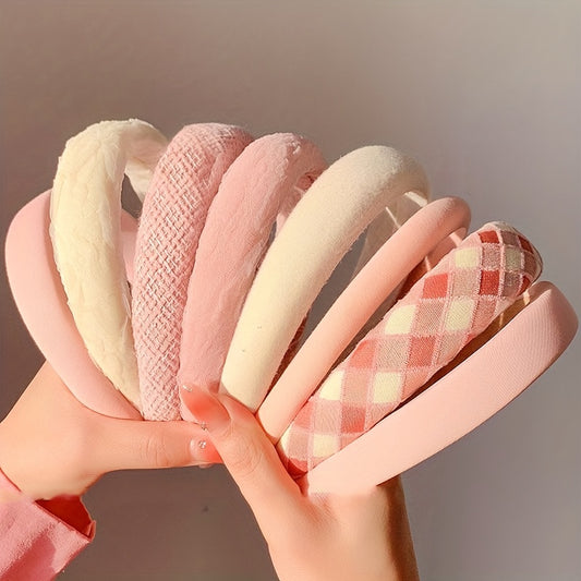 Sweet Wide Non-slip Hair Hoop for Girls - Face Washing Sports Yoga Headwear