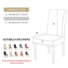 Printed Stretch Chair Cover Set for Dining Room, Removable and Washable