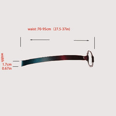 Women's PU Leather Waist Belt O Ring Elastic Belts