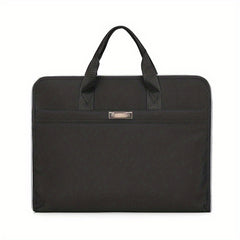 Nylon Briefcase Large Capacity Zippered Document Organizer Handbag