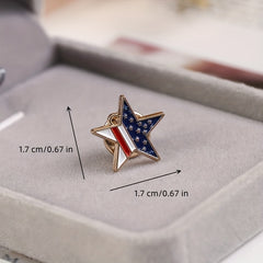 Star Flag Brooch Men's Pentagram Independence Brooch Coat Gift