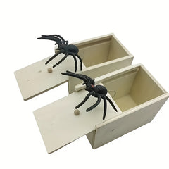 Spider Fright Thrill Wooden Box Prank Toy Gift