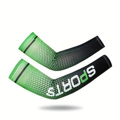 Unisex Summer Ice Silk Sleeves For Driving UV Protection Dotted Styles