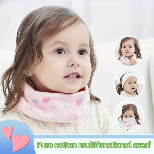 2pcs Kids Cartoon Cotton Scarf Winter Warm Windproof