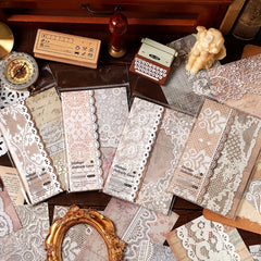 30pcs Lace Story Series Journal Diary Decoration Material Pack Non Self Adhesive