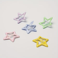 10pcs Star Hair Clip Minimalist Solid Snap Clip Headwear
