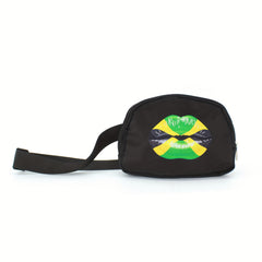 Jamaica Flag Mini Fanny Pack Adjustable Strap Waist Bag