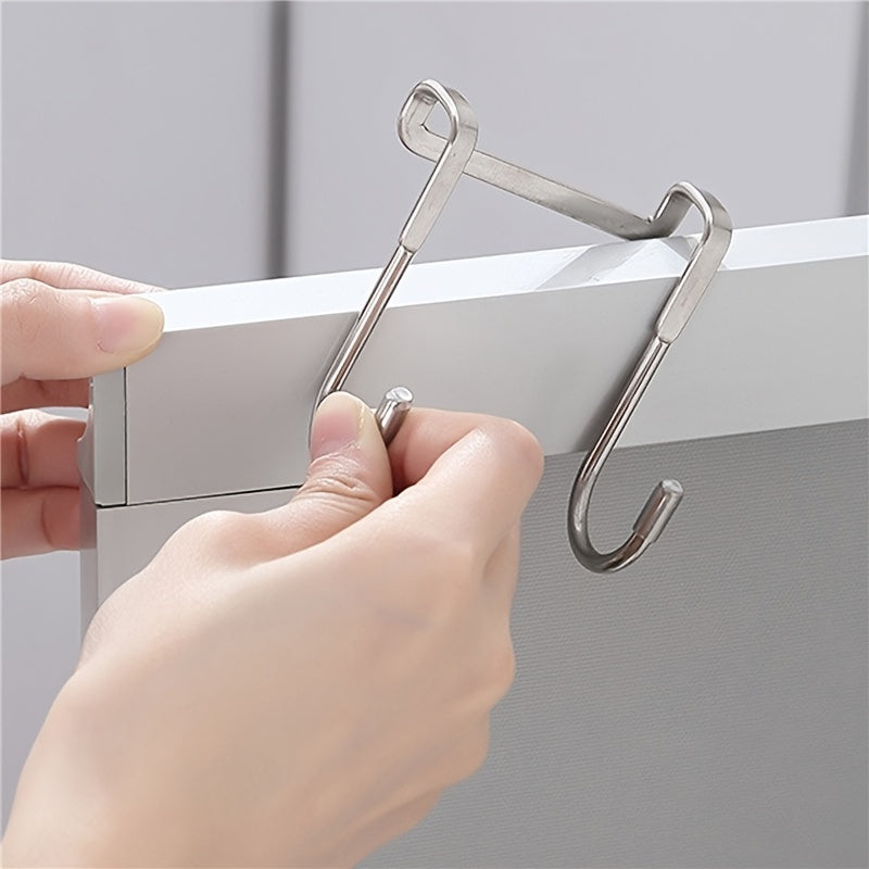 304 Stainless Steel Double S Hook Over The Door Drawer Cabinet Hook