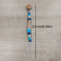 Beech Wood Chewable Pacifier Clips & Dummy Chain Anti Drop Protection