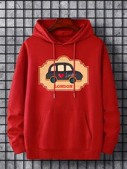 'London' Print Hoodie Hoodies For Men Men s Casual Pullover Hooded Sweatshirt