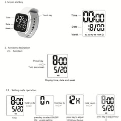 2pcs Sports LED Rolling Watches Non Waterproof