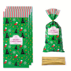 Christmas Candy Gift Packaging Bag with Snowflake Noel Present, Small Business