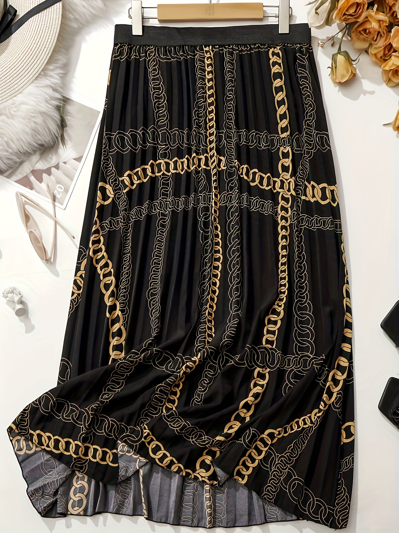  Women's Baroque Print Maxi Skirt