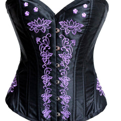 Gothic Court Style Waist Corset Lace Floral Shapewear
