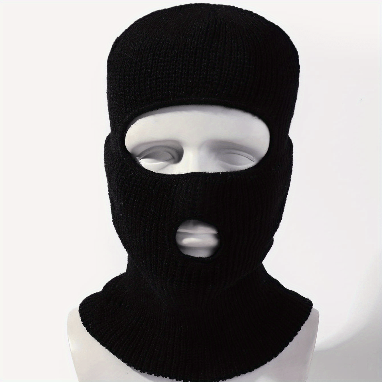 Unisex Thermal 2 Hole Knitted Mask Full Face Covering Outdoor Sports