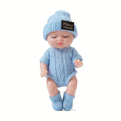 4 Inch Reborn Doll in Rainbow Onesie with Hat & Socks
