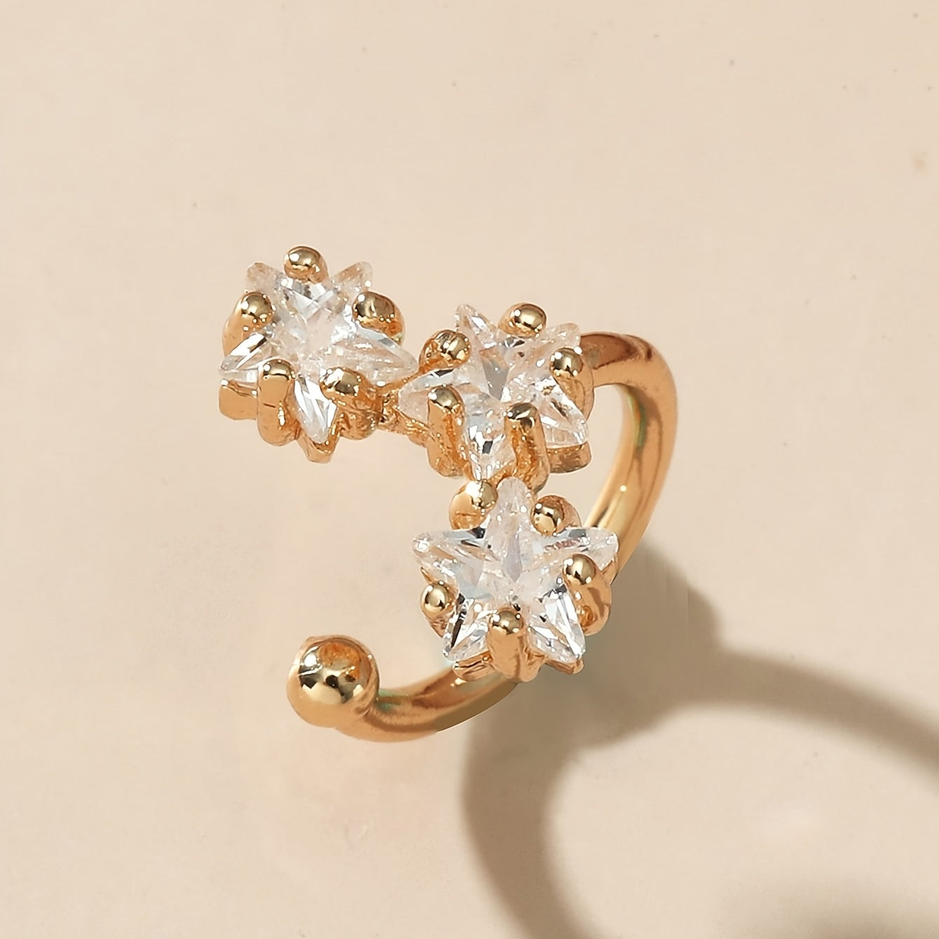 Bee Zircon Ear Cuff Copper 18K Plated Casual