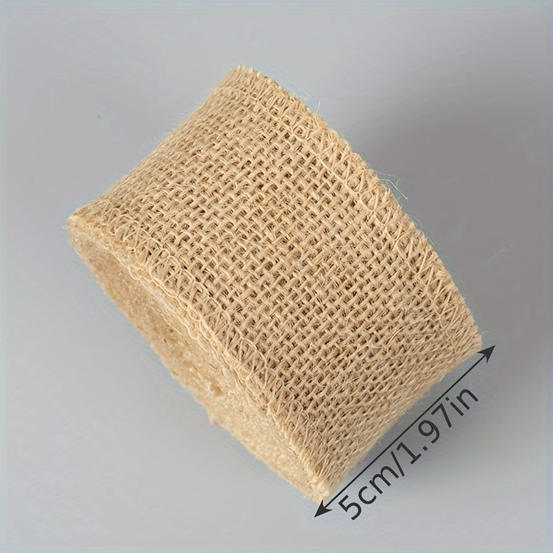 1 Meter Long Natural Jute Ribbon Burlap Gift Wrapping Wedding Crafts DIY Decor