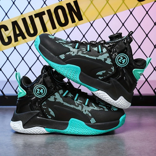 Boy's High Top Basketball Shoes Comfy Non Slip Casual Sneakers