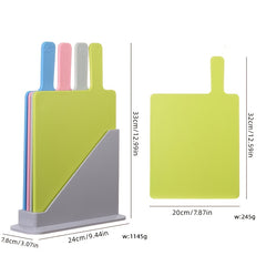 Chopping Board Assortment 4pcs Box With Base - Raw and Cooked Food Prep