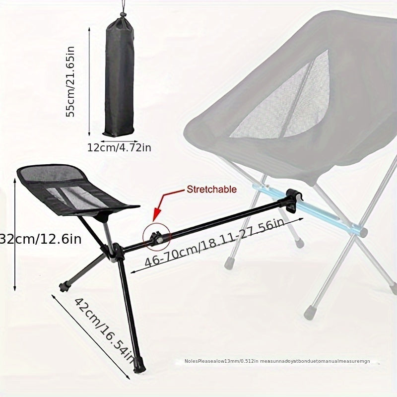 Portable Folding Camping Chair with Retractable Footrest